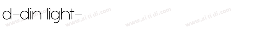 d-din light字体转换